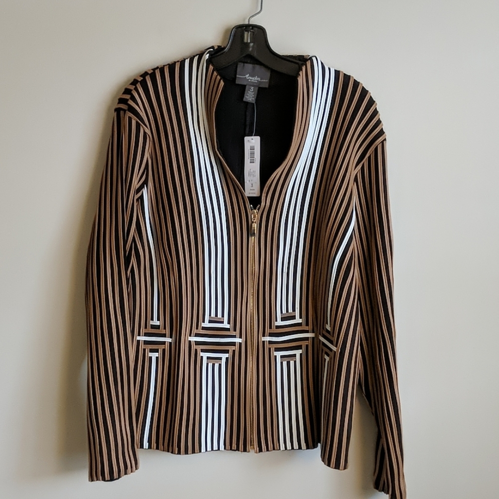 NEW Chico's Travelers Moto faux leather jacket 3